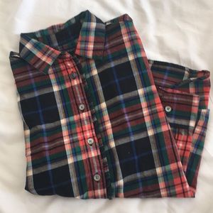 Banana Republic flannel with ruffle detail